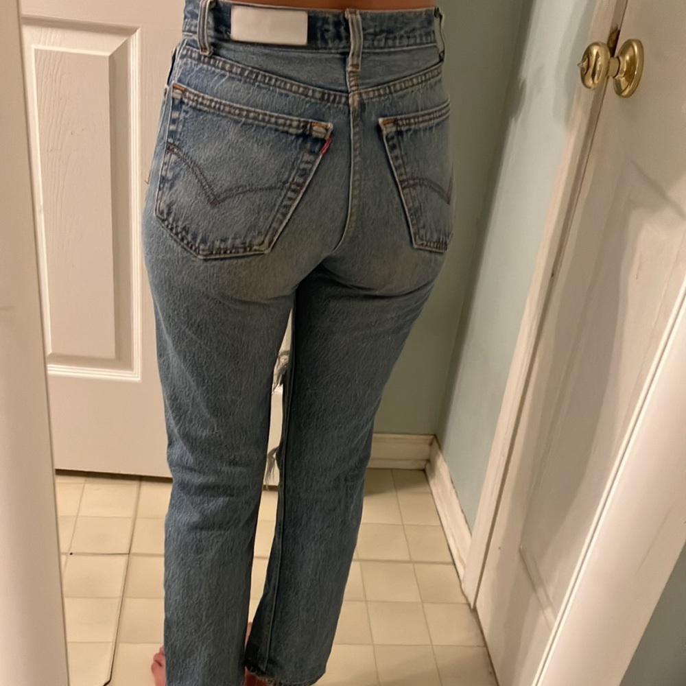Re/Done Vintage Levis Jeans Distressed Faded Blue Size 24